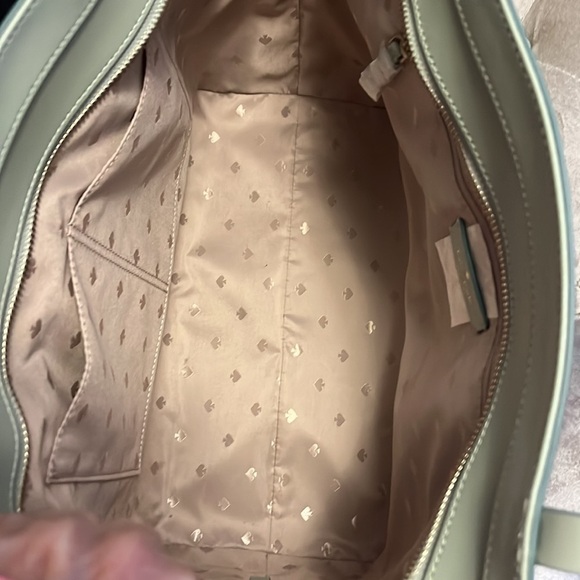 Kate Spade large pocket tote, smooth, leather, light, pist color, new - Picture 6 of 13